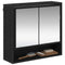 vidaXL Bathroom Mirror Cabinet with Shelf Black oak 65 x 20 x 60 cm
