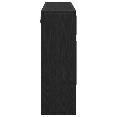 vidaXL Bathroom Mirror Cabinet with Shelf Black oak 65 x 20 x 60 cm