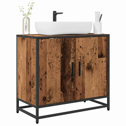 vidaXL Bathroom Sink Cabinet Old wood 65 x 33 x 60 cm Engineered wood