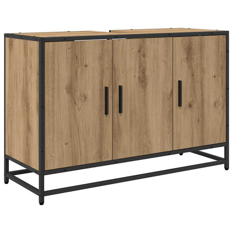 vidaXL Bathroom Sink Cabinet with Shelf Artisan oak 90 x 33 x 60 cm