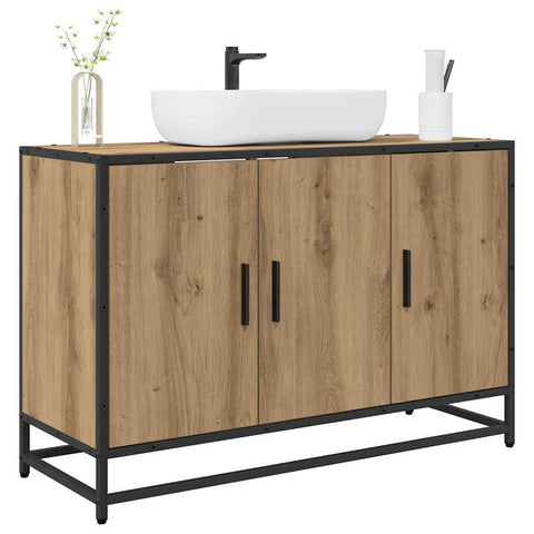 vidaXL Bathroom Sink Cabinet with Shelf Artisan oak 90 x 33 x 60 cm