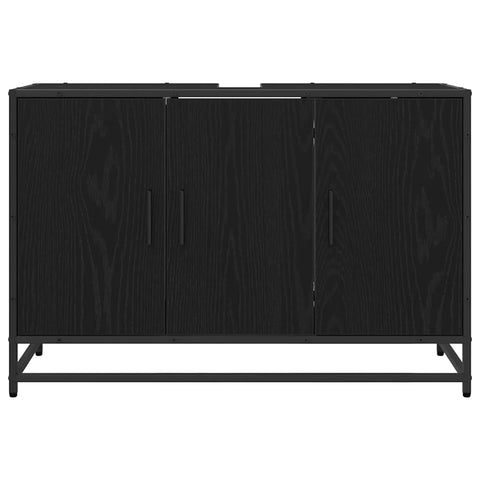 vidaXL Bathroom Sink Cabinet Black oak 90 x 33 x 60 cm Engineered wood