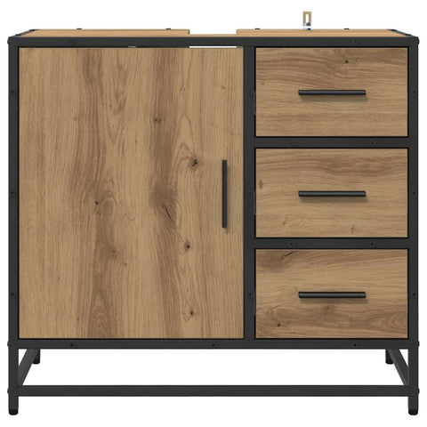 vidaXL Bathroom Sink Cabinet with Drawer Artisan oak 65 x 33 x 60 cm