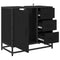 vidaXL Bathroom Sink Cabinet with Drawer Black oak 65 x 33 x 60 cm