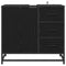 vidaXL Bathroom Sink Cabinet with Drawer Black oak 65 x 33 x 60 cm