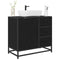vidaXL Bathroom Sink Cabinet with Drawer Black oak 65 x 33 x 60 cm