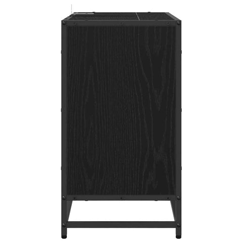 vidaXL Bathroom Sink Cabinet with Drawer Black oak 65 x 33 x 60 cm