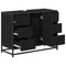vidaXL Bathroom Sink Cabinet Black oak 80 x 33 x 60 cm Engineered wood