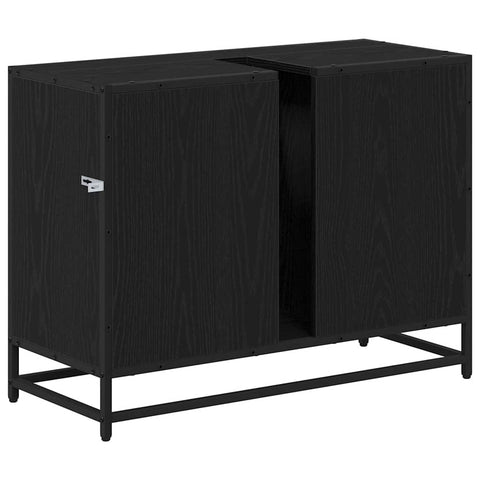 vidaXL Bathroom Sink Cabinet Black oak 80 x 33 x 60 cm Engineered wood