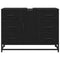 vidaXL Bathroom Sink Cabinet Black oak 80 x 33 x 60 cm Engineered wood