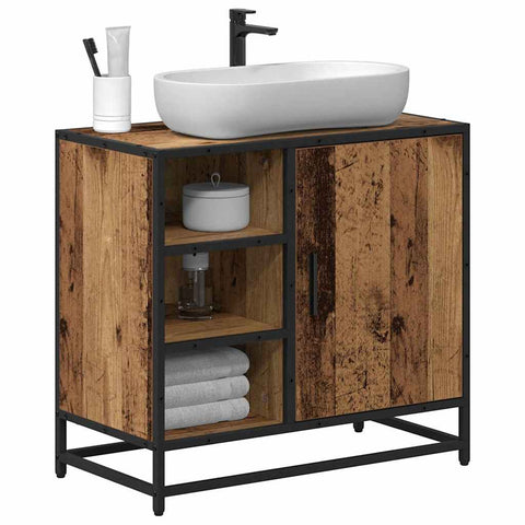 vidaXL Bathroom Sink Cabinet Old wood 65 x 33 x 60 cm Engineered wood