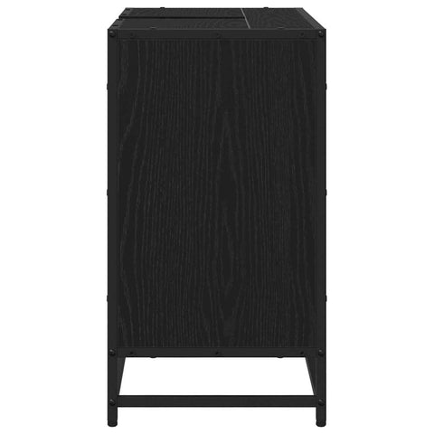 vidaXL Bathroom Sink Cabinet Black oak 65 x 33 x 60 cm Engineered wood