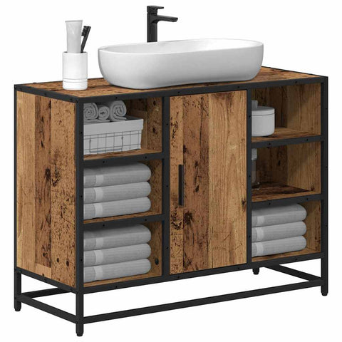 vidaXL Bathroom Sink Cabinet Old wood 80 x 33 x 60 cm Engineered wood