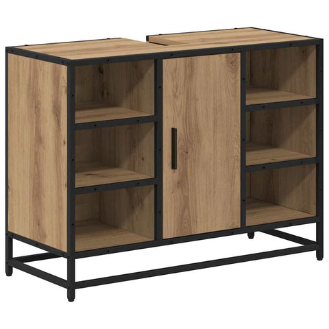 vidaXL Bathroom Sink Cabinet with Shelf Artisan oak 80 x 33 x 60 cm