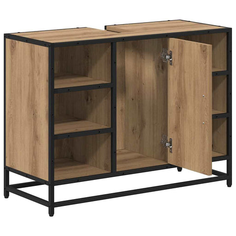 vidaXL Bathroom Sink Cabinet with Shelf Artisan oak 80 x 33 x 60 cm
