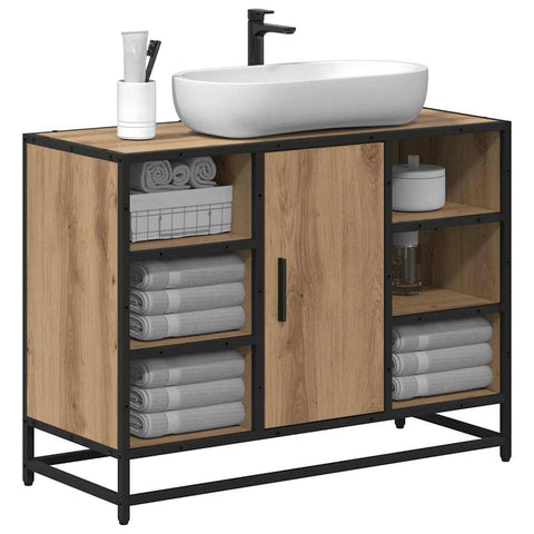 vidaXL Bathroom Sink Cabinet with Shelf Artisan oak 80 x 33 x 60 cm