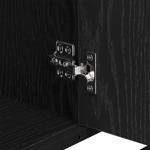 vidaXL Bathroom Sink Cabinet Black oak 80 x 33 x 60 cm Engineered wood