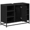 vidaXL Bathroom Sink Cabinet Black oak 80 x 33 x 60 cm Engineered wood