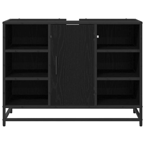 vidaXL Bathroom Sink Cabinet Black oak 80 x 33 x 60 cm Engineered wood