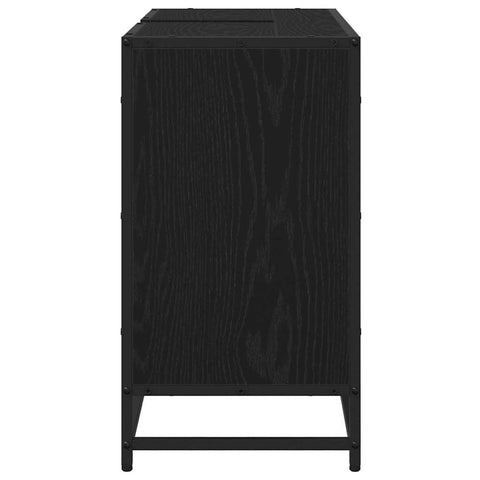 vidaXL Bathroom Sink Cabinet Black oak 80 x 33 x 60 cm Engineered wood