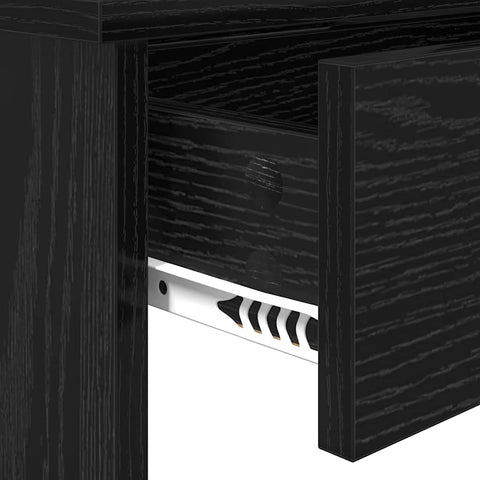 vidaXL Dressing Table Black Oak 96 x 39 x 142 cm Engineered Wood