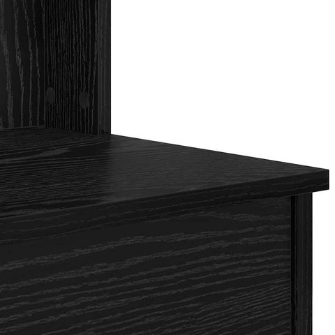 vidaXL Dressing Table Black Oak 96 x 39 x 142 cm Engineered Wood