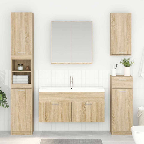 vidaXL Sink cabinet Sonoma Oak 38.5 x 100 x 46 cm Engineered Wood