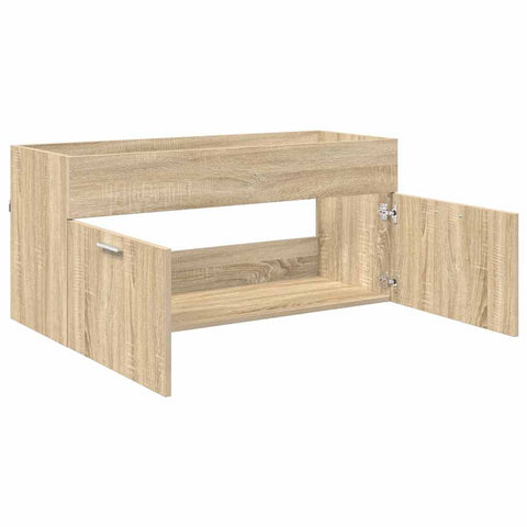 vidaXL Sink cabinet Sonoma Oak 38.5 x 100 x 46 cm Engineered Wood