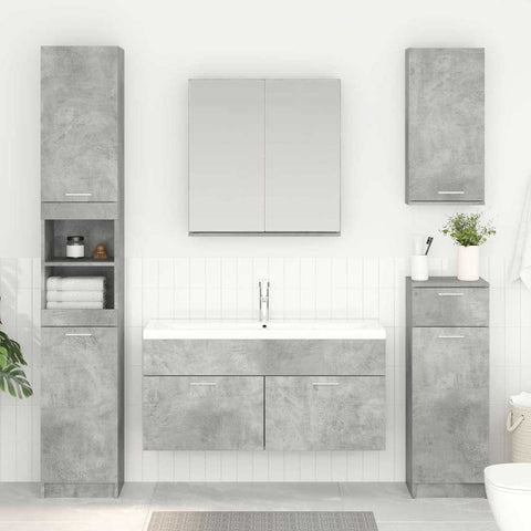 vidaXL Sink cabinet Concrete Grey 38.5 x 100 x 46 cm Engineered Wood