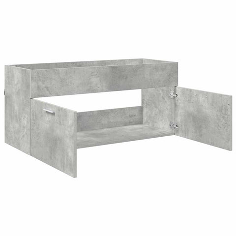 vidaXL Sink cabinet Concrete Grey 38.5 x 100 x 46 cm Engineered Wood