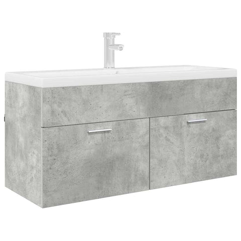 vidaXL Sink cabinet Concrete Grey 38.5 x 100 x 46 cm Engineered Wood