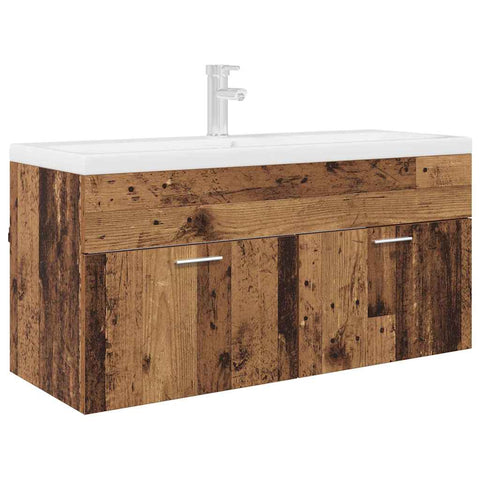 vidaXL Sink cabinet Old Wood 38.5 x 100 x 46 cm Engineered Wood