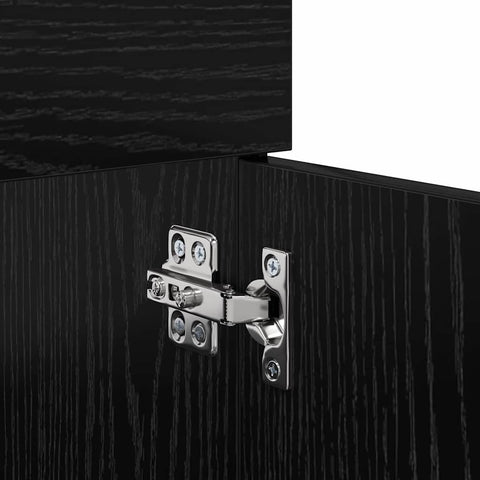 vidaXL Sink cabinet Black Oak 38.5 x 100 x 46 cm Engineered Wood