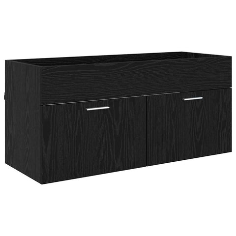 vidaXL Sink cabinet Black Oak 38.5 x 100 x 46 cm Engineered Wood