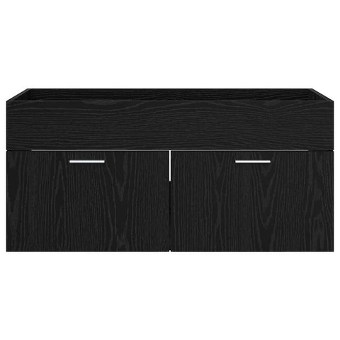 vidaXL Sink cabinet Black Oak 38.5 x 100 x 46 cm Engineered Wood