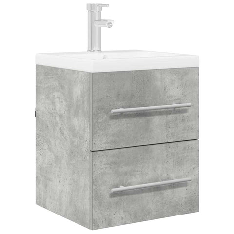 vidaXL Sink cabinet Concrete Grey 38.5 x 41 x 48 cm Engineered Wood