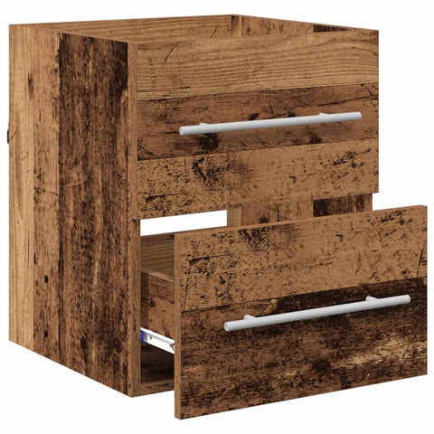 vidaXL Sink cabinet Old Wood 38.5 x 41 x 48 cm Engineered Wood