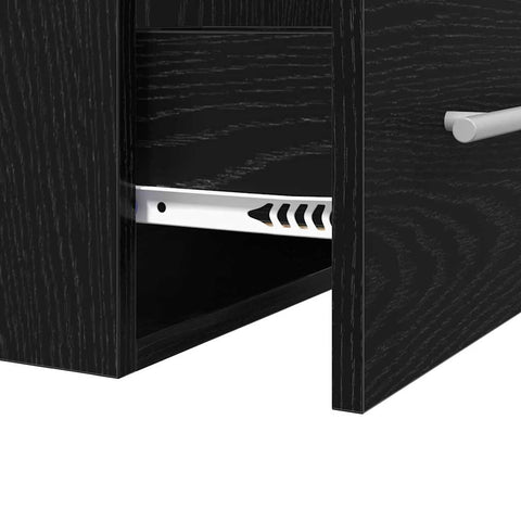 vidaXL Sink cabinet Black Oak 38.5 x 41 x 48 cm Engineered Wood