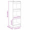 vidaXL Book Cabinet Black oak 40 x 30 x 103 cm Engineered wood