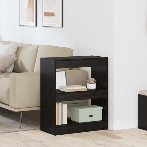 vidaXL Book Cabinet Black oak 60 x 30 x 72 cm Engineered wood