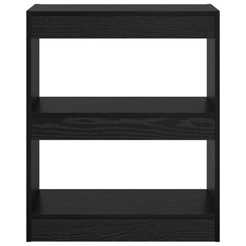 vidaXL Book Cabinet Black oak 60 x 30 x 72 cm Engineered wood
