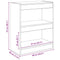 vidaXL Book Cabinet Black oak 60 x 30 x 72 cm Engineered wood