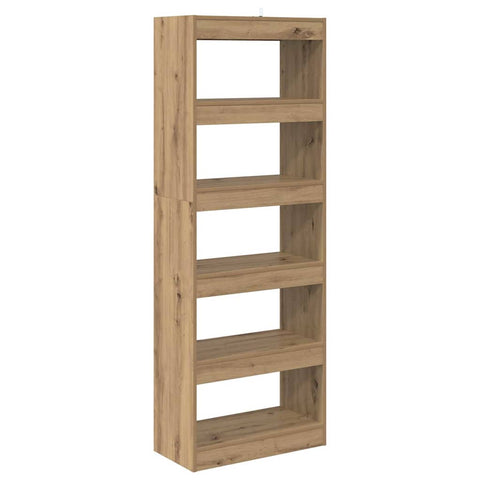 vidaXL Book Cabinet Artisan oak 60 x 30 x 166 cm Engineered wood