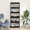 vidaXL Book Cabinet Black oak 60 x 30 x 166 cm Engineered wood