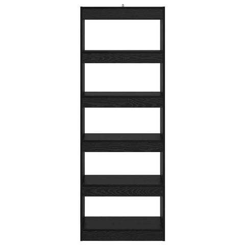 vidaXL Book Cabinet Black oak 60 x 30 x 166 cm Engineered wood