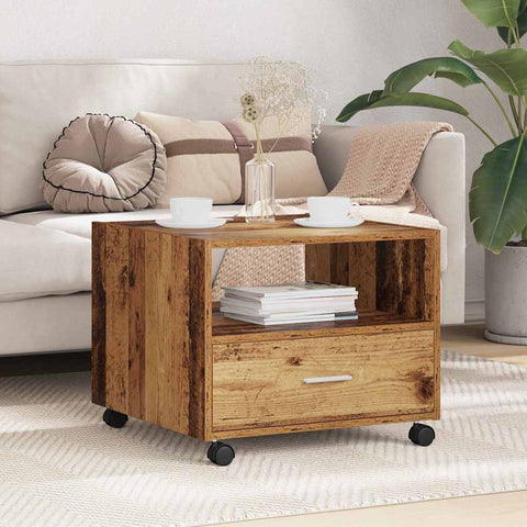 vidaXL Coffee Table Old wood 55 x 55 x 45 cm Engineered wood