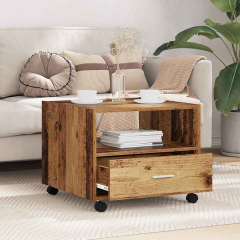 vidaXL Coffee Table Old wood 55 x 55 x 45 cm Engineered wood