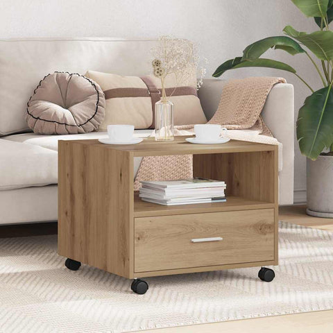 vidaXL Coffee Table Artisan oak 55 x 55 x 45 cm Engineered wood