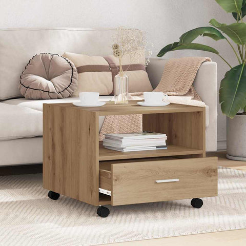 vidaXL Coffee Table Artisan oak 55 x 55 x 45 cm Engineered wood
