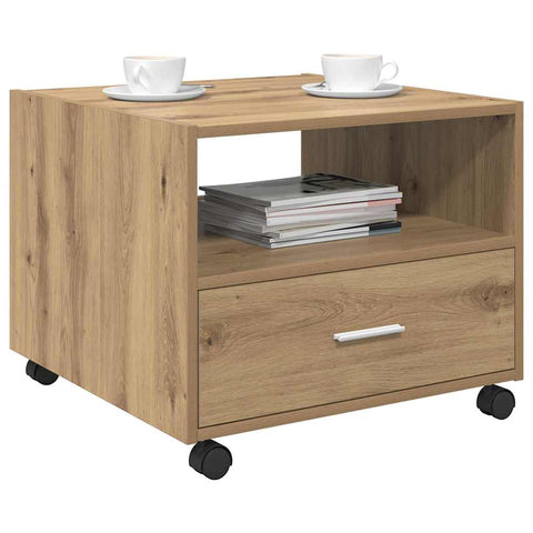 vidaXL Coffee Table Artisan oak 55 x 55 x 45 cm Engineered wood